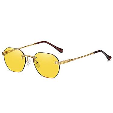 Imagem de Óculos de sol punk sem aro masculino feminino designer vintage óculos de sol UV400 tons de gradiente óculos modernos, 8,A