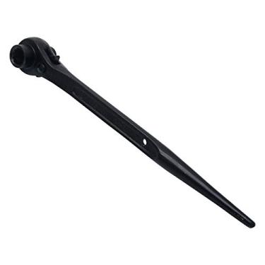 Imagem de SENRISE Chave de catraca de andaime, chave de soquete de catraca de combinação métrica, chave de liberação rápida, 12 pontas, cauda pontiaguda, preta, 12 mm × 14 mm