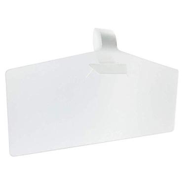 Imagem de 50 suportes de etiqueta de prateleira de arame de plástico transparente para etiquetas adesivas, display profissional, etiqueta de preço de varejo, clipe de gancho, suporte de placa de painel de encaixe para cestas e prateleiras de arame, 8,9 cm L x 3,8 cm A