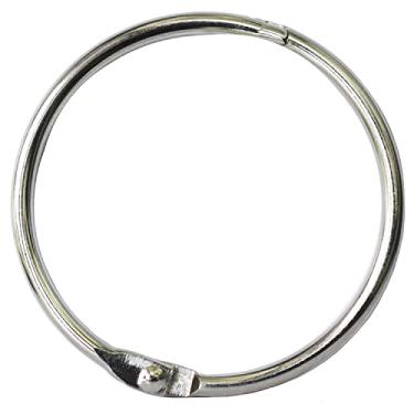 Imagem de Anéis de folha folgada de papelão grande banhado a níquel de diâmetro prata, Sliver 2 Inch 20 Pack, 2 inch