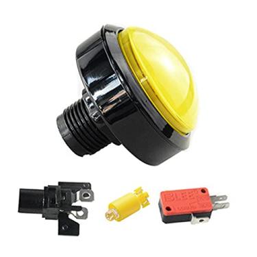 Imagem de TECKEEN 60mm Arcade Round Push Button Illumilated 12V LED Light with Microswitch