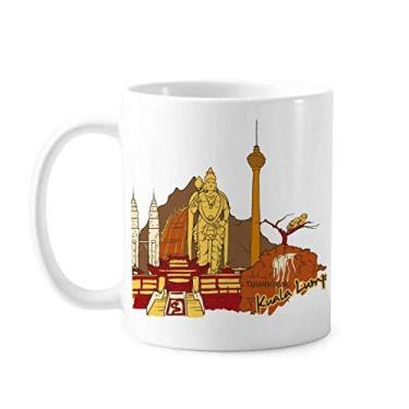 Imagem de Malaysia Kuala Lumpur Caneca Aquarela Cerâmica Café Porcelana Utensílios de Mesa