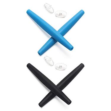 Imagem de Mryok 2 pares de meias de substituição para óculos Oakley Crosshair 1.0 – azul celeste e preto