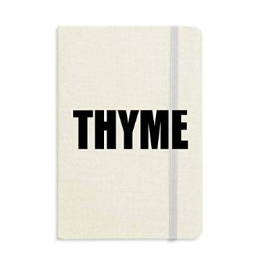 Imagem de Caderno de alimentos com nome vegetal tomilho capa dura diário clássico presente A5