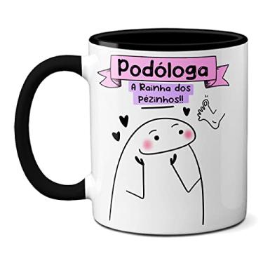 Imagem de Caneca Podóloga A Rainha Dos Pezinhos E Unha Encravada (Preta)
