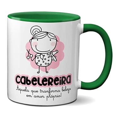 Imagem de Caneca Cabelereira A Que Transforma Beleza Em Amor Próprio (Verde)