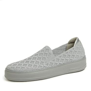 Imagem de Dearfoams Mocassim Sophie feminino sem cadarço leve e confortável, Cinza, 39