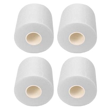 Imagem de Envoltório de Couro Esportivo Forte Resistência à Tração Aumento do Conforto Ampla Aplicação Esponja PU Bandagem Fitness para Exercícios 4 Peças (Branco)