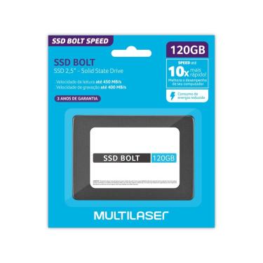Imagem de Ssd Multi 2.5 pol sata 120GB Bolt Gravação até 400 mb/s - SS120