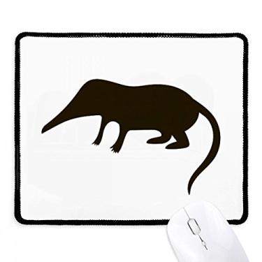 Imagem de Mousepad Black Shrew Animal Portrayal Tapete de borracha para jogos