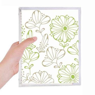 Imagem de Caderno de flores frescas com estampa decorativa e folhas soltas para diário recarregável