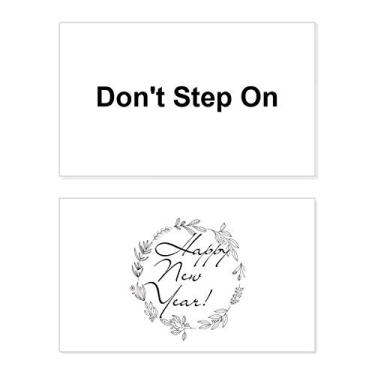 Imagem de Don't Step On Black Symbol Pattern New Year Festival Greeting Card Bless Message Gift
