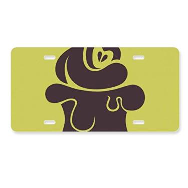 Imagem de DIYthinker Etiqueta de aço inoxidável para decoração de placa de licença de sorvete de cereja
