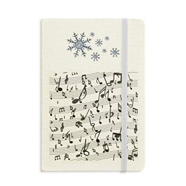 Imagem de Caderno de música múltipla 5-le Staff verde grosso diário flocos de neve inverno