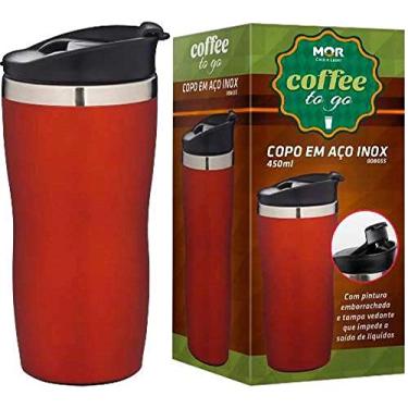 Imagem de Copo Térmico Aço Inox 450ml Coffee To Go Vermelho