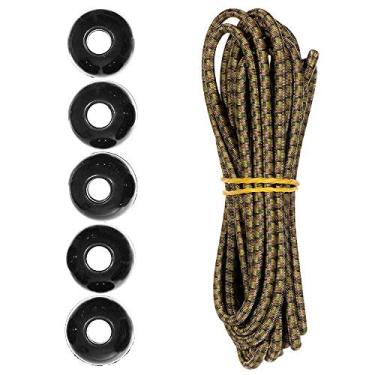 Imagem de Kits de cordas de choque Paracord Planet Ball – 3 m de cabo de choque de 0,5 cm – para acampamento, eventos, tendas, caminhadas, lonas e usos ao ar livre (multicamuflagem)