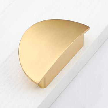 Imagem de Maçaneta Semicircular Dourada Cômoda Cabine Light Luxury Cabinet Roupeiro Maçaneta da porta Preto redondo Triangular Maçaneta para móveis, 07