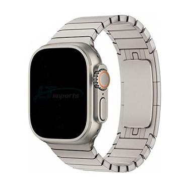 Imagem de Pulseira Metal Elo Titanio LTIMPORTS compatível com Apple Watch Ultra 49mm (3/2/1), 46mm (Series 11/10), 45mm (Series 9/8/7), 44mm (Series 6/5/4/SE) e Apple Watch 42mm (Series 3/2/1)