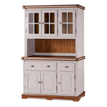 Imagem de Cristaleira Arca e Oratório 6 Portas 2 Gavetas Manchester 2003 Linz Móveis - Off White/Imbuia