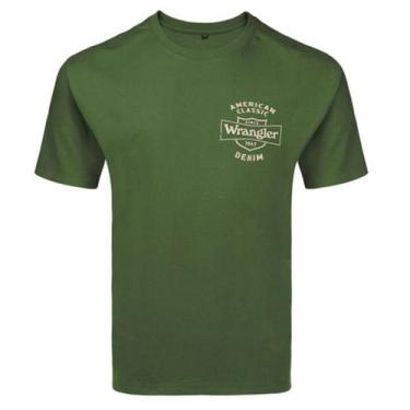 Imagem de Camiseta Masculina Wrangler Verde American Classic Denin