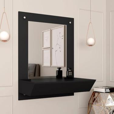 Imagem de Penteadeira Suspensa Com Espelho Celia Preto Fosco - Móveis Arapongas Preto Fosco