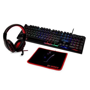 Imagem de Kit Gamer 4 em 1 com Headset, Mouse, Mousepad e Teclado | GT Gamer