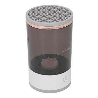 Imagem de Máquina Automática de Limpeza de Pincéis de Maquiagem, Girador Cosmético Elétrico de Secagem Limpa Com Tapete Limpo de Escova, Limpador de Pincéis de Maquiagem Elétrico para