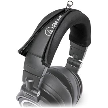 Imagem de WC Bandz V2 Tampa de faixa protetora para os fones de ouvido da série Audio Technica Ath - lavável máquina, não mais descamada - compatível com M50X / M50XBT / M50 / M40X & More | (Preto)