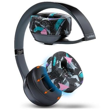Imagem de WC Sweatz Beats Solo - Covers de Earpad de Sweat para Beats Solo 3 & Beats Solo 2, Feito por Almofadas Mágicas | Suria à prova de suor, lavável e conservas conforto | Black dos anos 90