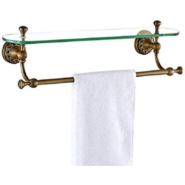 Imagem de Toalheiro, suporte de chuveiro, prateleira de armazenamento de cesta de banho, prateleira de armazenamento de cozinha de vidro temperado grosso de alumínio de vidro temperado