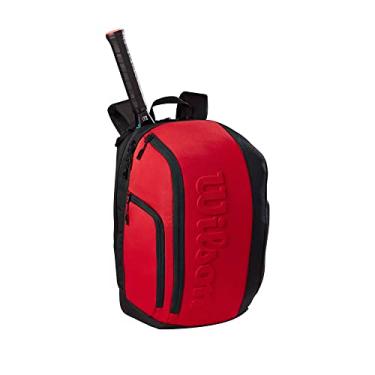 Imagem de WILSON Mochila de tênis Clash V2 Super Tour - Vermelho/Preto, comporta até 2 raquetes