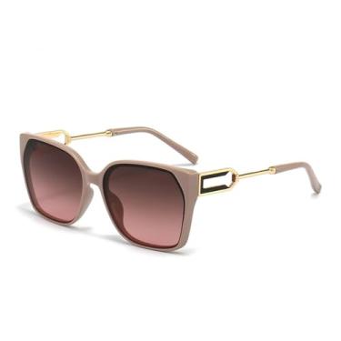 Imagem de Mulher óculos de sol feminino quadrado óculos de sol para senhoras feminino uv400, rosa, tamanho oner