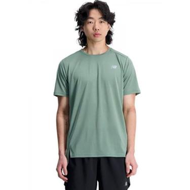 Imagem de Camisa New Balance Accelerate - Masculino - Verde Cha