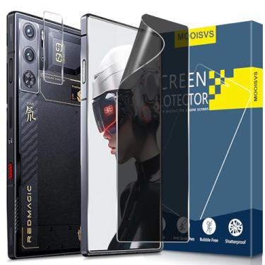 Imagem de MOOISVS [Pacote com 2 + 2 para Nubia Red Magic 9 Pro/Red Magic 9 Pro Plus Película flexível + protetor de lente da câmera, filme Ultra HD, antiespião, anti-arranhões