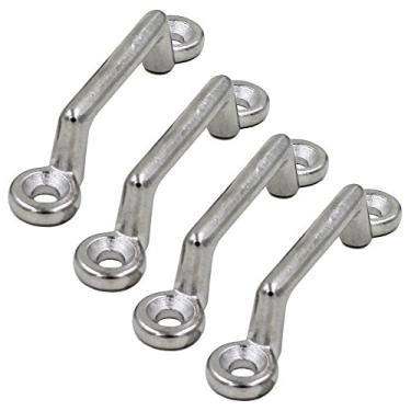 Imagem de Suporte de aço inoxidável de 2,5 cm, olho de almofada superior bimini, laço de pé para barco, amarração de caiaque, sem parafusos - 4/PK