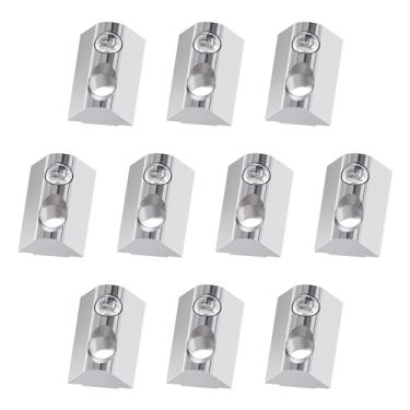 Imagem de FOCMKEAS 10 peças M5 Spring T Nut Padrão Europeu Série 2020 Extrusão de Alumínio, Porcas Elásticas Roll-in, Porcas de Mola T Roll-in, M5 Porca T Meia Redonda Tee Slot Porcas para Perfil de Alumínio