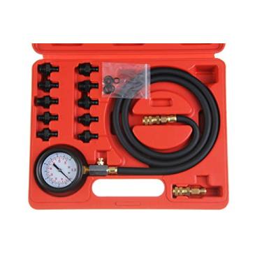 Imagem de Shankly Kit de medidor de pressão de óleo mecânico testador de compressão - Kit profissional de teste de compressão do motor ou medidor de pressão de óleo