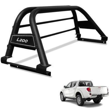 Imagem de Santo Antonio Duplo L200 Triton 2008 a 2018 Preto Com Grade Gtnox