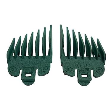 Imagem de Taper King Conjunto de protetor de pente guia de aparador de cabelo – Cônicos à prova de tolos e desbotamento em casa! Esmeralda (#3 a #8) - Compatível com Oster/Andis Clippers!