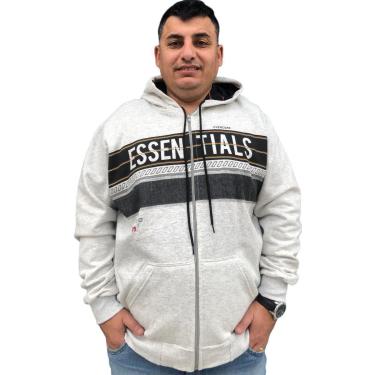 Imagem de BLUSA DE FRIO MASCULINA MOLETOM PLUS SIZE ABERTA OVERCORE-Masculino