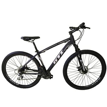 Imagem de Bicicleta Aro 29 Gti Roma Alumínio 21v Freio a Disco Garfo Suspensão (Preto/Cinza, 17)
