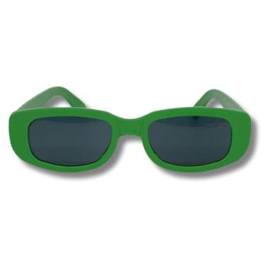 Imagem de Óculos Vintage Retrô Escuros, Com Proteção UV400, para Festa, Balada, Casamento (Verde)