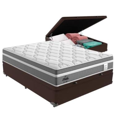 Imagem de Probel, Cama Box Baú Casal e Colchão Molas Ensacadas Berlim Probel