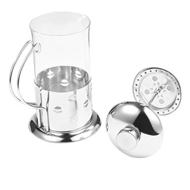 Imagem de Cafeteira/Cremeira Prensa francesa De Vidro e Aço Inox 350ML (Prata - Variação: 1)