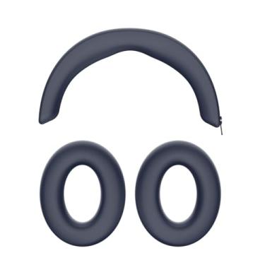 Imagem de Conjunto de capa de silicone para fones de ouvido Momentum 4, protetores de ouvido e capa de faixa de cabeça (azul)