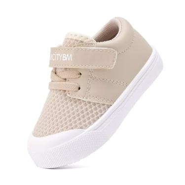 Imagem de BMCiTYBM Tênis para bebês meninas e meninos leve malha respirável primeiros caminhantes 6-24 meses, Malha-camelo, 18-24 Months Toddler