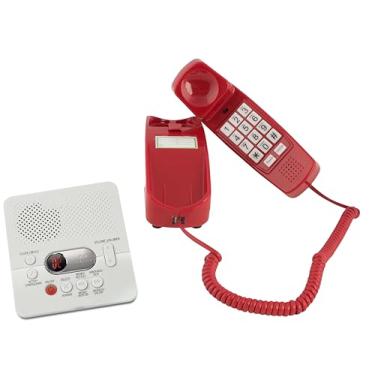 Imagem de iSoHo Phones: Conjunto de telefones fixos para casa [secretária eletrônica] telefones para deficientes auditivos - telefone com fio retrô para idosos - versão melhorada do telefone analógico fixo de