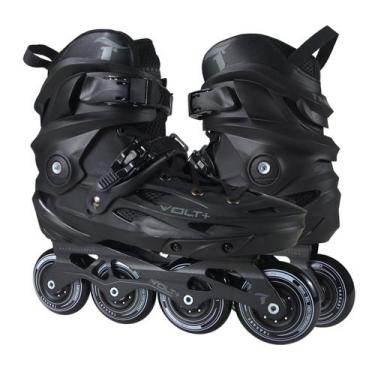 Imagem de Patins Traxart Volt + 2.0 Preto  Inline Freestyle - 80mm Abec-9