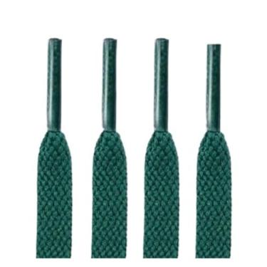 Imagem de Flat Engrossar Cor Doces Crianças Sapato Cadarços Tênis De Basquete Vela Sapato Cadarços Acessório De Sapato(Dark green,100cm)