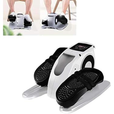 Imagem de Exercitador multifuncional de mão/perna, exercitador de pedal elétrico com configurações de controle de 5 velocidades, mini bicicleta ergométrica com tela LCD para escritório, casa, mulheres